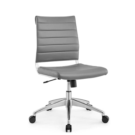 Jive Ribbed Armless Mid Back Swivel Conference Computer Chair In Mulitcolor - BUILDMYPLACE