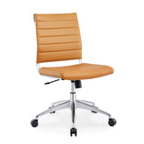 Jive Ribbed Armless Mid Back Swivel Conference Computer Chair In Mulitcolor - BUILDMYPLACE