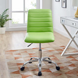 Modway Ripple Armless Mid Back Vinyl Swivel Computer Desk Office Chair - Computer Chair - BUILDMYPLACE