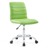 Multicolored Ripple Armless Mid Back Vinyl Office Chair