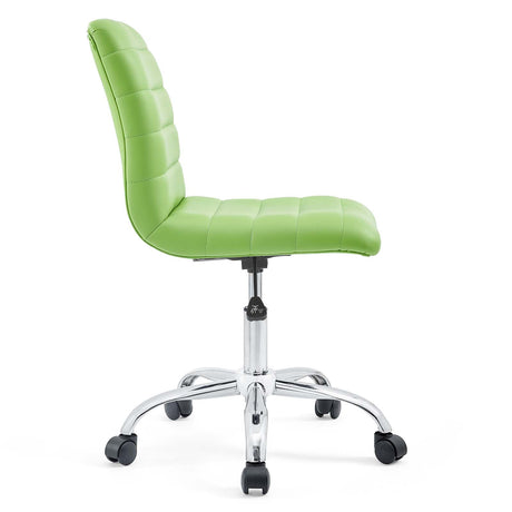 Modway Ripple Armless Mid Back Vinyl Swivel Computer Desk Office Chair - Computer Chair - BUILDMYPLACE