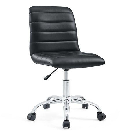 Modway Ripple Armless Mid Back Vinyl Swivel Computer Desk Office Chair - Computer Chair - BUILDMYPLACE