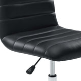 Modway Ripple Armless Mid Back Vinyl Swivel Computer Desk Office Chair - Computer Chair - BUILDMYPLACE