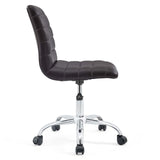 Modway Ripple Armless Mid Back Vinyl Swivel Computer Desk Office Chair - Computer Chair - BUILDMYPLACE