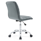 Modway Ripple Armless Mid Back Vinyl Swivel Computer Desk Office Chair - Computer Chair - BUILDMYPLACE