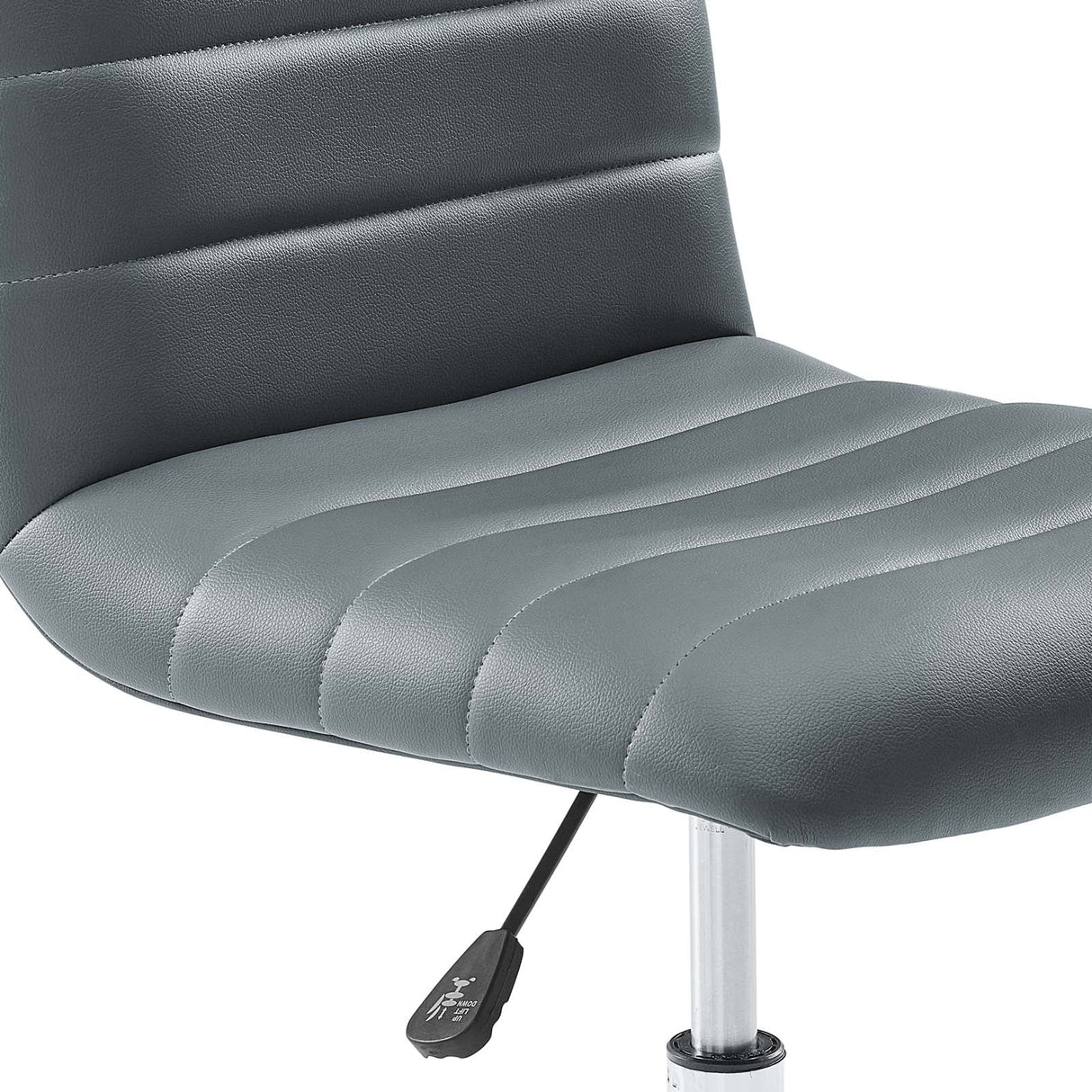 Modway Ripple Armless Mid Back Vinyl Swivel Computer Desk Office Chair - Computer Chair - BUILDMYPLACE