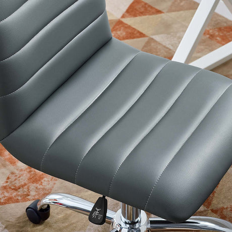 Modway Ripple Armless Mid Back Vinyl Swivel Computer Desk Office Chair - Computer Chair - BUILDMYPLACE