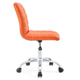 Modway Ripple Armless Mid Back Vinyl Swivel Computer Desk Office Chair - Computer Chair - BUILDMYPLACE