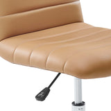 Modway Ripple Armless Mid Back Vinyl Swivel Computer Desk Office Chair - Computer Chair - BUILDMYPLACE