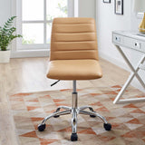 Modway Ripple Armless Mid Back Vinyl Swivel Computer Desk Office Chair - Computer Chair - BUILDMYPLACE