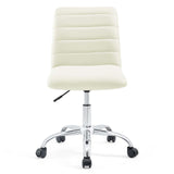 Modway Ripple Armless Mid Back Vinyl Swivel Computer Desk Office Chair - Computer Chair - BUILDMYPLACE