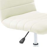 Modway Ripple Armless Mid Back Vinyl Swivel Computer Desk Office Chair - Computer Chair - BUILDMYPLACE