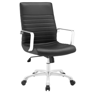 Finesse Mid Back PU Leather Executive Conference Task Chair And Adjustable Swivel Office Chair