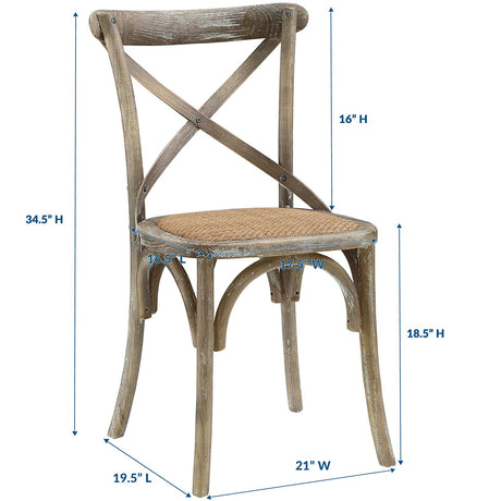 Modern Gear Dining Armless Side Chair - Leisure Tea - Breakfast Chair - BUILDMYPLACE