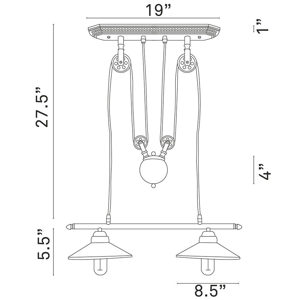 Industrial Modern Innovateous Ceiling Fixture - Silver Polished Steel - 60 watts - 110 volts - UL Listed - BUILDMYPLACE