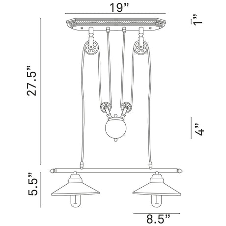 Industrial Modern Innovateous Ceiling Fixture - Silver Polished Steel - 60 watts - 110 volts - UL Listed - BUILDMYPLACE