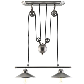 Industrial Modern Innovateous Ceiling Fixture - Silver Polished Steel - 60 watts - 110 volts - UL Listed