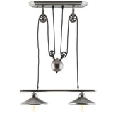 Industrial Modern Innovateous Ceiling Fixture - Silver Polished Steel - 60 watts - 110 volts - UL Listed - BUILDMYPLACE