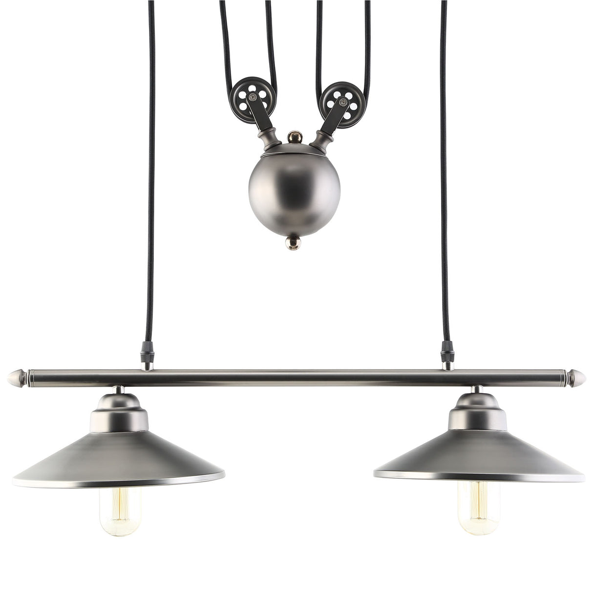 Industrial Modern Innovateous Ceiling Fixture - Silver Polished Steel - 60 watts - 110 volts - UL Listed - BUILDMYPLACE