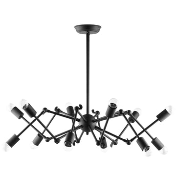 Industrial Modern Tagmata Ceiling Pendant Chandelier - 110V - UL Listed - Black