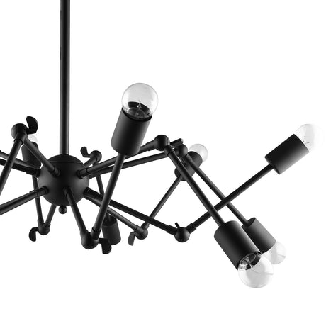 Industrial Modern Tagmata Ceiling Pendant Chandelier - 110V - UL Listed - Black - BUILDMYPLACE