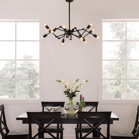 Industrial Modern Tagmata Ceiling Pendant Chandelier - 110V - UL Listed - Black - BUILDMYPLACE