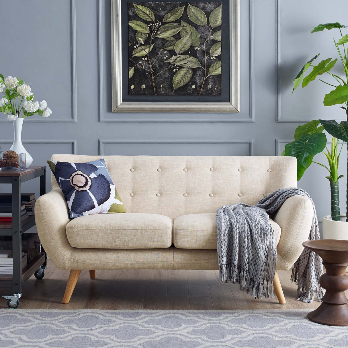 Remark Upholstered Fabric Loveseat - BUILDMYPLACE