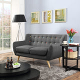 Remark Upholstered Fabric Loveseat - BUILDMYPLACE