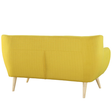 Remark Upholstered Fabric Loveseat - BUILDMYPLACE