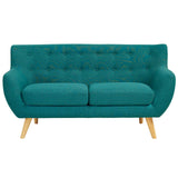 Remark Upholstered Fabric Loveseat - BUILDMYPLACE