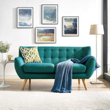 Remark Upholstered Fabric Loveseat - BUILDMYPLACE