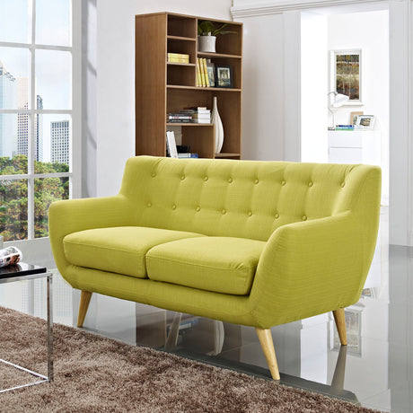 Remark Upholstered Fabric Loveseat - BUILDMYPLACE