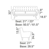 Remark Upholstered Fabric Loveseat - BUILDMYPLACE