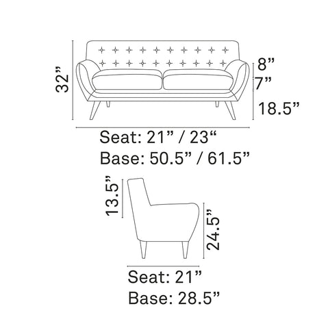 Remark Upholstered Fabric Loveseat - BUILDMYPLACE