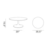 Lippa 36" Round Wood Top Coffee Table - Wood Base Dining Table - BUILDMYPLACE