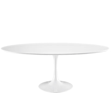 Lippa 78" Oval Wood Top Dining Table - Modern Dining Table Set