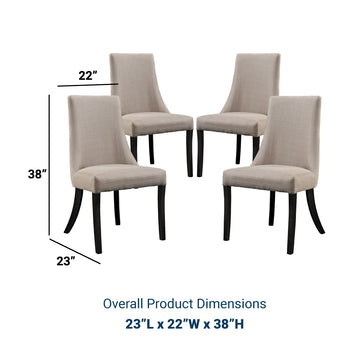 Modern Reverie Parsons Set of 4 Kitchen And Dining Room Chairs - Dining Room Sets