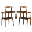 Tracy Dining Chairs Wood Set of 4 - BUILDMYPLACE