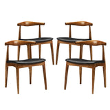 Tracy Dining Chairs Wood Set of 4 - BUILDMYPLACE