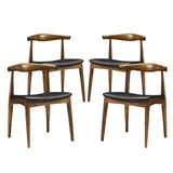 Tracy Dining Chairs Wood Set of 4 - BUILDMYPLACE