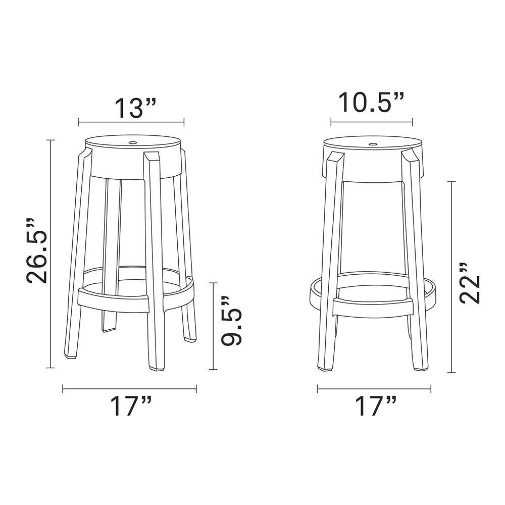 Modern Casper Counter Height Bar Stool - Dinner Counter And Bar Stools - BUILDMYPLACE