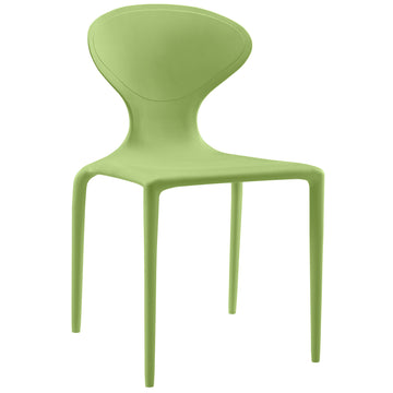 Contemporary Modern Draw Molded Plastic Dining Side Chair - Kitchen Table Set