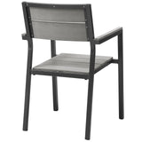 Maine 3 Piece with Armchair Outdoor Patio Dining Set - BUILDMYPLACE