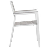 Maine 3 Piece with Armchair Outdoor Patio Dining Set - BUILDMYPLACE