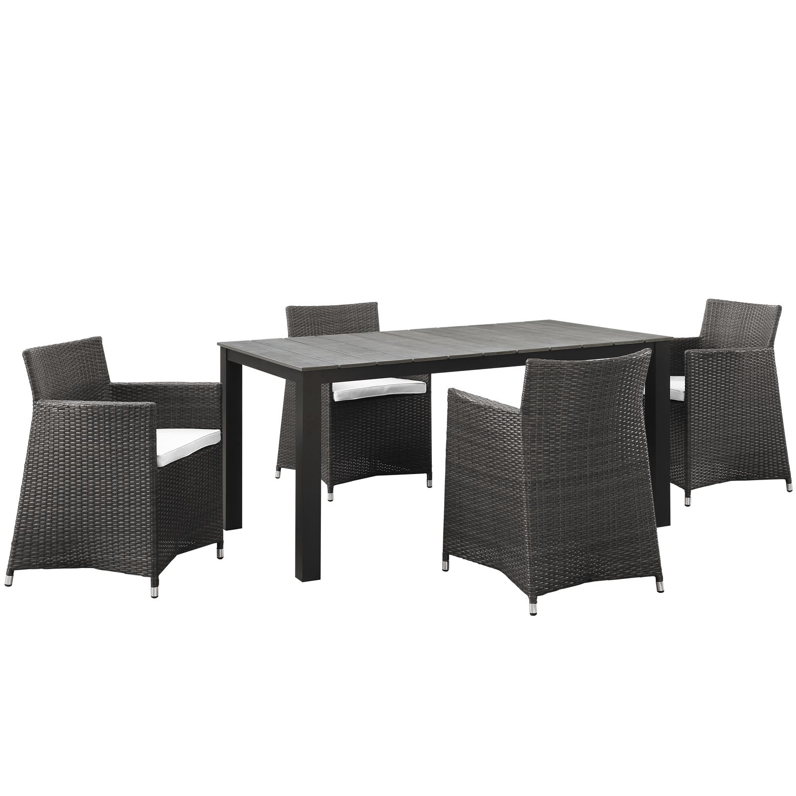 Junction 28" Outdoor Patio Dining Set - 5-Piece - Dining Table With Aluminium Frame