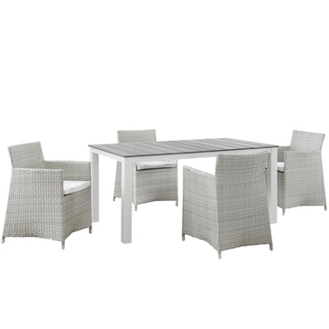 Junction 28" Outdoor Patio Dining Set - 5-Piece - Dining Table With Aluminium Frame