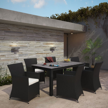 Junction 28" Outdoor Patio Dining Set - 5-Piece - Dining Table With Aluminium Frame - BUILDMYPLACE