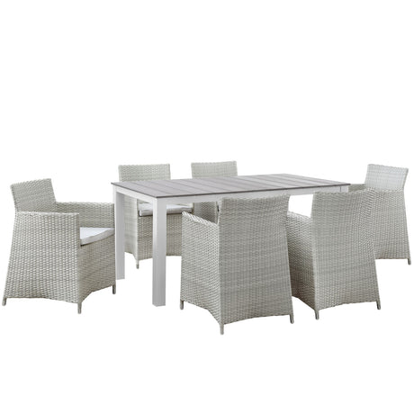 Junction 28" Outdoor Patio Dining Set - 5-Piece - Dining Table With Aluminium Frame - BUILDMYPLACE