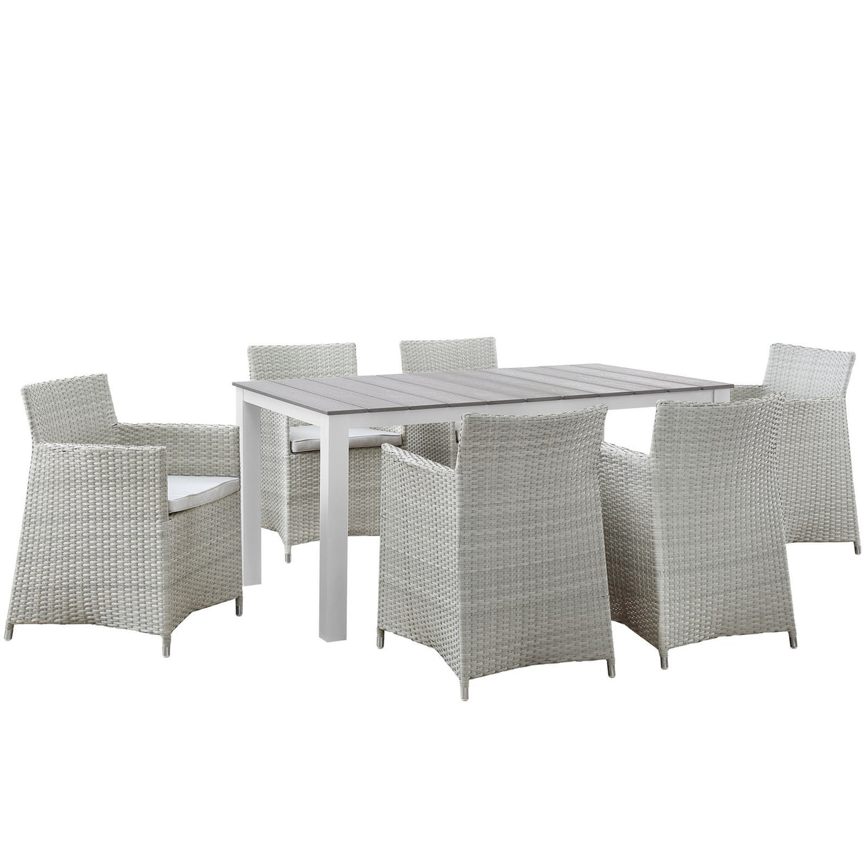 Junction 28" Outdoor Patio Dining Set - 5-Piece - Dining Table With Aluminium Frame - BUILDMYPLACE