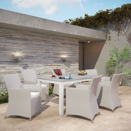 Junction 28" Outdoor Patio Dining Set - 5-Piece - Dining Table With Aluminium Frame - BUILDMYPLACE
